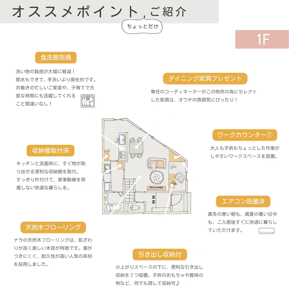 1F間取りのポイント